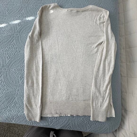 LOFT Deer Sweater Womens S Beige Winter Reindeer Holiday Pullover Knit Softgirl - Picture 5 of 6